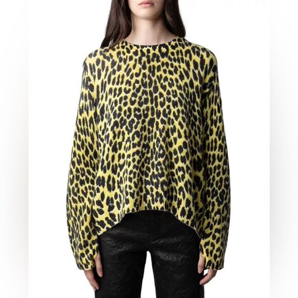 Zadig & Voltaire NWT
Markus Cashmere Leopard Print Sweater - Picture 2 of 6